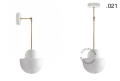 Biała lampa metalowa z porcelanową oprawką i szklanym kloszem light.036.025.w.go.glass004 Zangra różne warianty