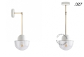 Biała lampa metalowa z porcelanową oprawką i szklanym kloszem light.036.025.w.go.glass004 Zangra różne warianty