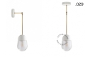 Biała lampa metalowa z porcelanową oprawką i szklanym kloszem light.036.025.w.go.glass004 Zangra różne warianty