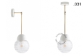 Biała lampa metalowa z porcelanową oprawką i szklanym kloszem light.036.025.w.go.glass004 Zangra różne warianty