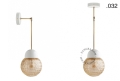 Biała lampa metalowa z porcelanową oprawką i szklanym kloszem light.036.025.w.go.glass004 Zangra różne warianty