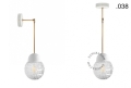 Biała lampa metalowa z porcelanową oprawką i szklanym kloszem light.036.025.w.go.glass004 Zangra różne warianty