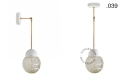 Biała lampa metalowa z porcelanową oprawką i szklanym kloszem light.036.025.w.go.glass004 Zangra różne warianty