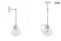 Biała lampa metalowa z porcelanową oprawką i szklanym kloszem light.036.025.w.go.glass004 Zangra różne warianty