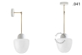 Biała lampa metalowa z porcelanową oprawką i szklanym kloszem light.036.025.w.go.glass004 Zangra różne warianty