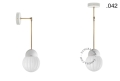 Biała lampa metalowa z porcelanową oprawką i szklanym kloszem light.036.025.w.go.glass004 Zangra różne warianty