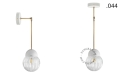 Biała lampa metalowa z porcelanową oprawką i szklanym kloszem light.036.025.w.go.glass004 Zangra różne warianty