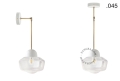Biała lampa metalowa z porcelanową oprawką i szklanym kloszem light.036.025.w.go.glass004 Zangra różne warianty