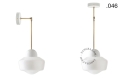 Biała lampa metalowa z porcelanową oprawką i szklanym kloszem light.036.025.w.go.glass004 Zangra różne warianty