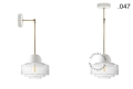 Biała lampa metalowa z porcelanową oprawką i szklanym kloszem light.036.025.w.go.glass004 Zangra różne warianty