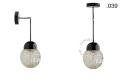 Czarna lampa metalowa z porcelanową oprawką i szklanym kloszem light.036.025.b.glass004 Zangra różne warianty