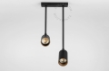 2 punktowa czarno - złota lampa natynkowa Barbara gu10.led.001 Zangra różne warianty  
