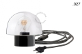 Czarna lampa porcelanowa ścienna lub stołowa ze szklanym kloszem - Ø 10 cm light.095.b.062.glass004 Zangra różne warianty 