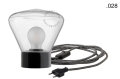 Czarna lampa porcelanowa ścienna lub stołowa ze szklanym kloszem - Ø 10 cm light.095.b.062.glass004 Zangra różne warianty 