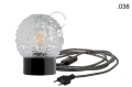 Czarna lampa porcelanowa ścienna lub stołowa ze szklanym kloszem - Ø 10 cm light.095.b.062.glass004 Zangra różne warianty 