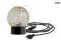 Czarna lampa porcelanowa ścienna lub stołowa ze szklanym kloszem - Ø 10 cm light.095.b.062.glass004 Zangra różne warianty 