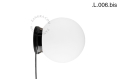 Czarna porcelanowa lampa stołowa lub ścienna Cedric cedric.b.glass.L.001 Zangra różne warianty