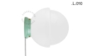 Zielona porcelanowa lampa stołowa lub ścienna Cedric cedric.lgr.glass.L.001 Zangra różne warianty 