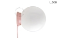 Różowa porcelanowa lampa stołowa lub ścienna Cedric cedric.p.glass.L.001 Zangra różne warianty  