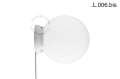 Biała porcelanowa lampa stołowa lub ścienna Cedric cedric.w.glass.L.001 Zangra różne warianty
