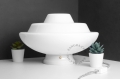 Biała porcelanowa lampa stołowa lub ścienna Cedric cedric.w.glass.L.001 Zangra różne warianty