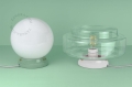 Biała porcelanowa lampa stołowa lub ścienna Cedric cedric.w.glass.L.001 Zangra różne warianty