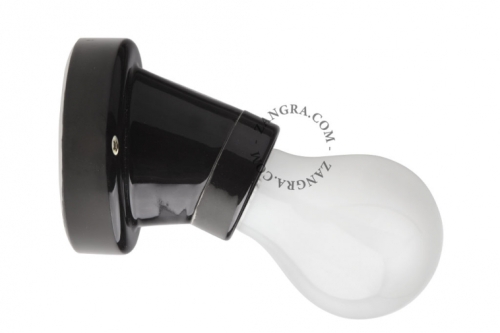 Lampa porcelanowa czarna light.002.wa.b Zangra  