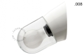 Biała lampa ścienna ze szklanym kloszem - Ø 11 cm light.072.wa.w.glass004 Zangra rózne warianty