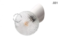 Biała lampa ścienna ze szklanym kloszem - Ø 11 cm light.072.wa.w.glass004 Zangra rózne warianty