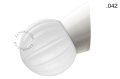 Biała lampa ścienna ze szklanym kloszem - Ø 11 cm light.072.wa.w.glass004 Zangra rózne warianty