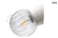 Biała lampa ścienna ze szklanym kloszem - Ø 11 cm light.072.wa.w.glass004 Zangra rózne warianty