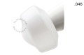 Biała lampa ścienna ze szklanym kloszem - Ø 11 cm light.072.wa.w.glass004 Zangra rózne warianty