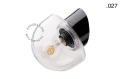 Czarna lampa ścienna ze szklanym kloszem - Ø 11 cm light.072.wa.b.glass004 Zangra rózne warianty 