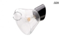 Czarna lampa ścienna ze szklanym kloszem - Ø 11 cm light.072.wa.b.glass004 Zangra rózne warianty 