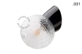 Czarna lampa ścienna ze szklanym kloszem - Ø 11 cm light.072.wa.b.glass004 Zangra rózne warianty 