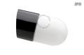 Lampa ścienna porcelana ze szklanym kloszem light.005.wa.b.glass001 Zangra rózne warianty