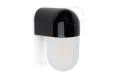 Zewnętrzna lub łazienkowa czarna porcelanowa lampa ścienna Agnes - IP54 agnes.b.glass001 Zangra różne warianty