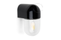 Zewnętrzna lub łazienkowa czarna porcelanowa lampa ścienna Agnes - IP54 agnes.b.glass001 Zangra różne warianty