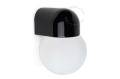 Zewnętrzna lub łazienkowa czarna porcelanowa lampa ścienna Agnes - IP54 agnes.b.glass001 Zangra różne warianty