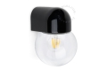 Zewnętrzna lub łazienkowa czarna porcelanowa lampa ścienna Agnes - IP54 agnes.b.glass001 Zangra różne warianty