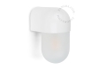 Zewnętrzna lub łazienkowa biała porcelanowa lampa ścienna Agnes agnes.w.glass001 Zangra różne warianty 