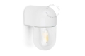 Zewnętrzna lub łazienkowa biała porcelanowa lampa ścienna Agnes agnes.w.glass001 Zangra różne warianty 