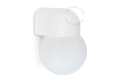 Zewnętrzna lub łazienkowa biała porcelanowa lampa ścienna Agnes agnes.w.glass001 Zangra różne warianty 