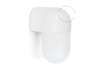 Zewnętrzna lub łazienkowa biała porcelanowa lampa ścienna Agnes agnes.w.glass001 Zangra różne warianty 