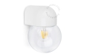 Zewnętrzna lub łazienkowa biała porcelanowa lampa ścienna Agnes agnes.w.glass001 Zangra różne warianty 
