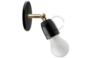 Regulowana lampa ścienna w czarnej lub białej porcelanie light.036.003.b ZANGRA różne warianty  