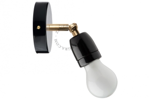 Czarna lub biała porcelanowa regulowana lampa ścienna light.036.042.b ZANGRA różne warianty 
