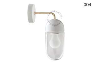 Lampa ścienna porcelana ze szklanym kloszem light.039.015.w.go.glass004 Zangra różne warianty 