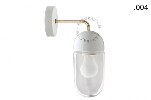 Lampa ścienna porcelana ze szklanym kloszem light.039.015.w.go.glass004 Zangra różne warianty 