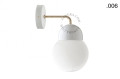Lampa ścienna porcelana ze szklanym kloszem light.039.015.w.go.glass004 Zangra różne warianty 
